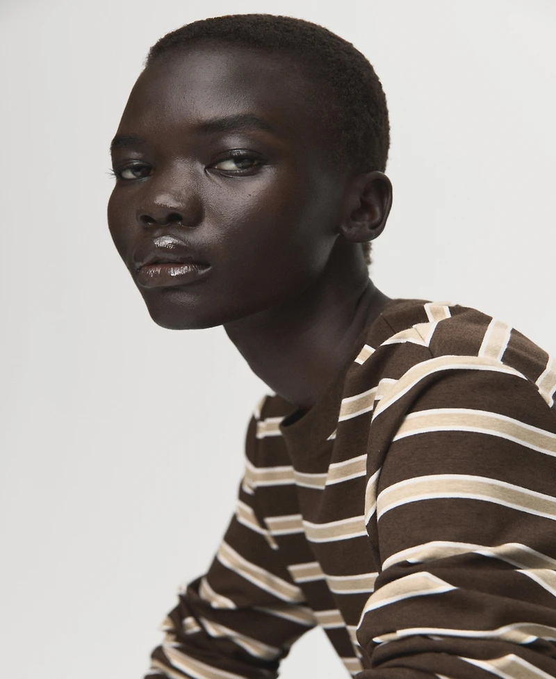 Mango Women's Long-Sleeved Striped T-Shirt