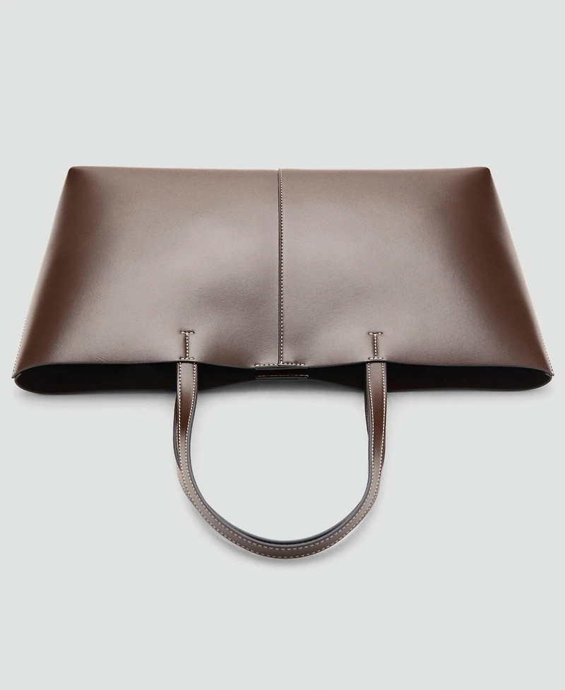Mango Women's Double Handle Shopper Bag