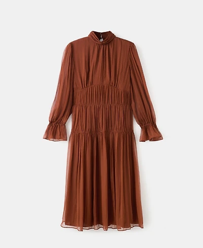 Mango Women's Chiffon Panel Dress