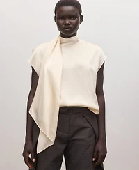 Mango Women's Silk Foulard Collar Blouse