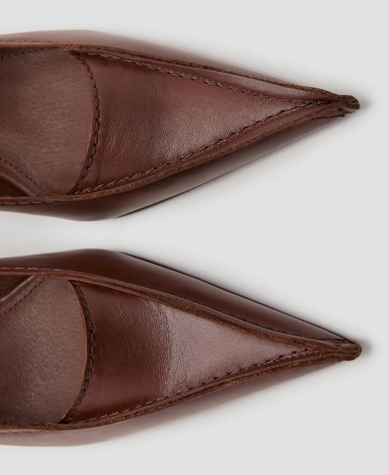 Mango Women's Kitten-Heel Leather Shoes