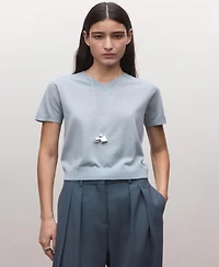 Mango Women's Wool Short-Sleeved Sweater