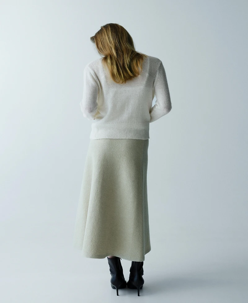 Mango Women's Lace Knit Cardigan