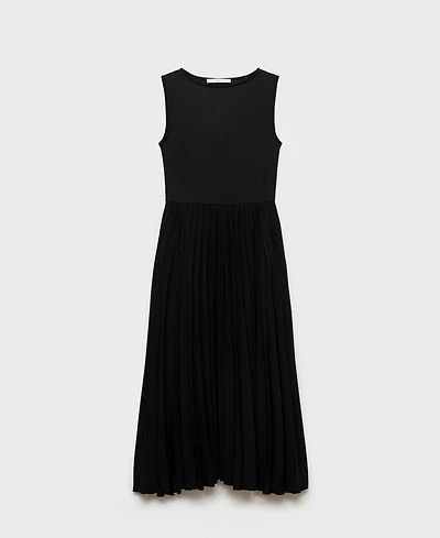 Mango Women's Pleated Long Dress