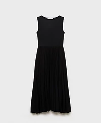 Mango Women's Pleated Long Dress