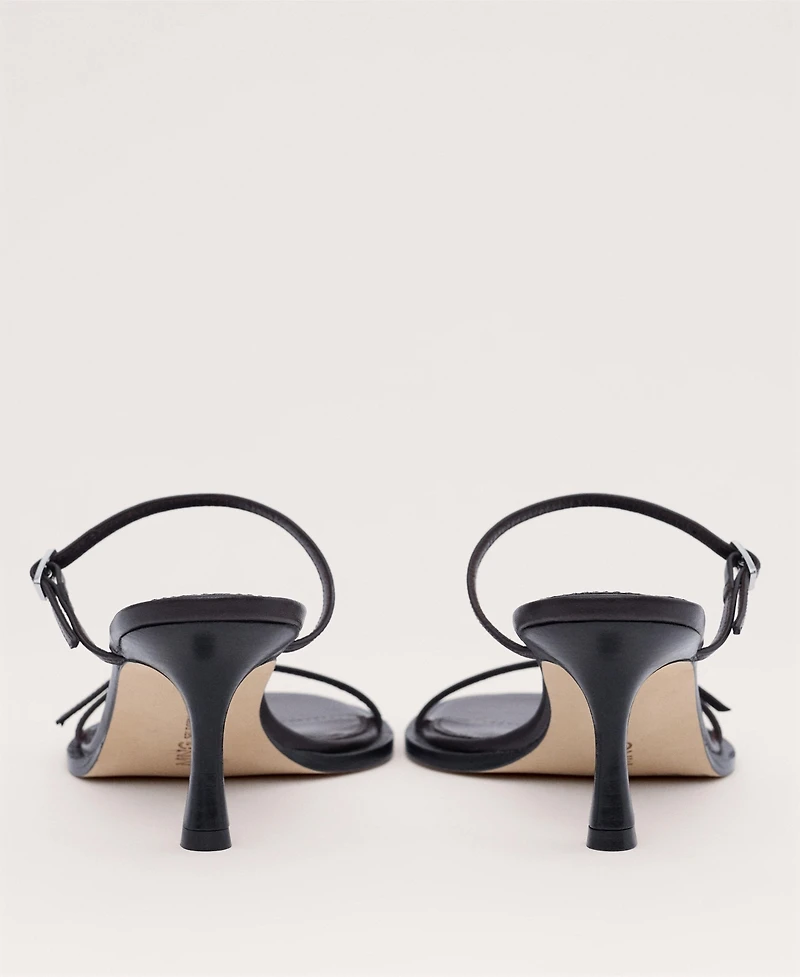 Mango Women's Leather Strappy Buckle Sandals