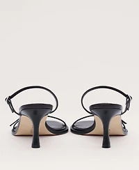 Mango Women's Leather Strappy Buckle Sandals