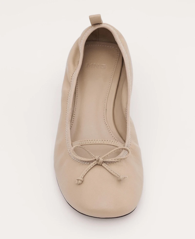 Mango Women's Block Heel Ballerina Shoes