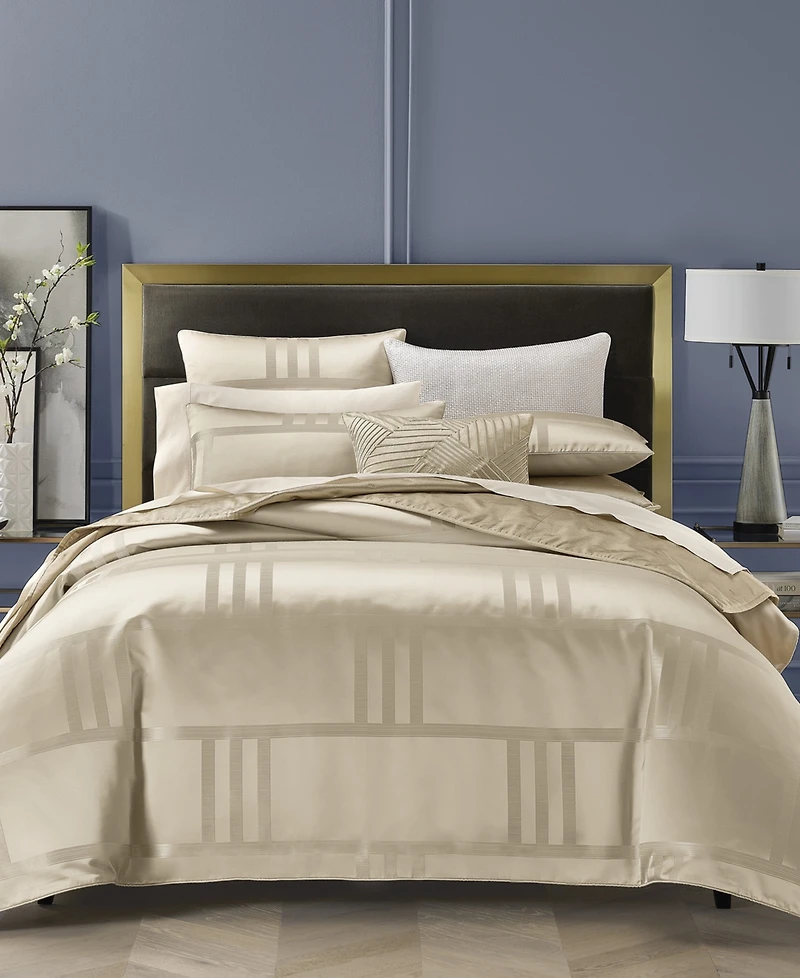 Hotel Collection Structure Gold 3-Pc. Duvet Cover Set, King, Exclusively at Macy's