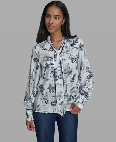 Karl Lagerfeld Paris Women's V-Neck Blouse