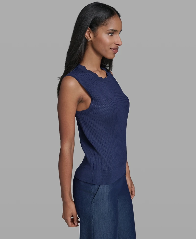 Karl Lagerfeld Paris Women's Crew Neck Knit Top