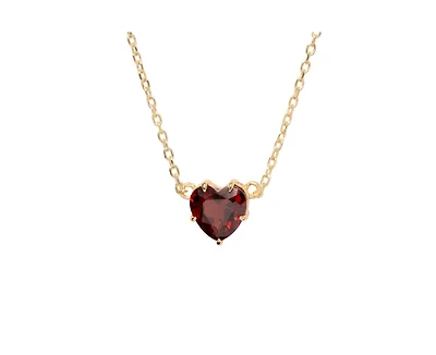 Little Sky Stone Libi Garnet Heart Necklace