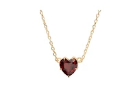 Little Sky Stone Libi Garnet Heart Necklace