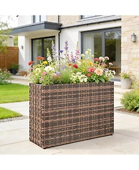 Outsunny Raised Garden Bed with Adjustable Foot Pads,