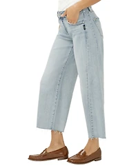 Silver Jeans Co. Women's Suki Mid-Rise Cropped Wide-Leg