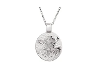 Little Sky Stone Birth Flower Silver Pendant Necklace