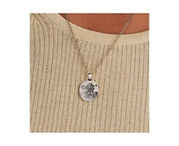 Little Sky Stone Birth Flower Silver Pendant Necklace
