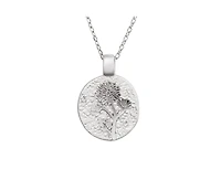 Little Sky Stone Birth Flower Silver Pendant Necklace