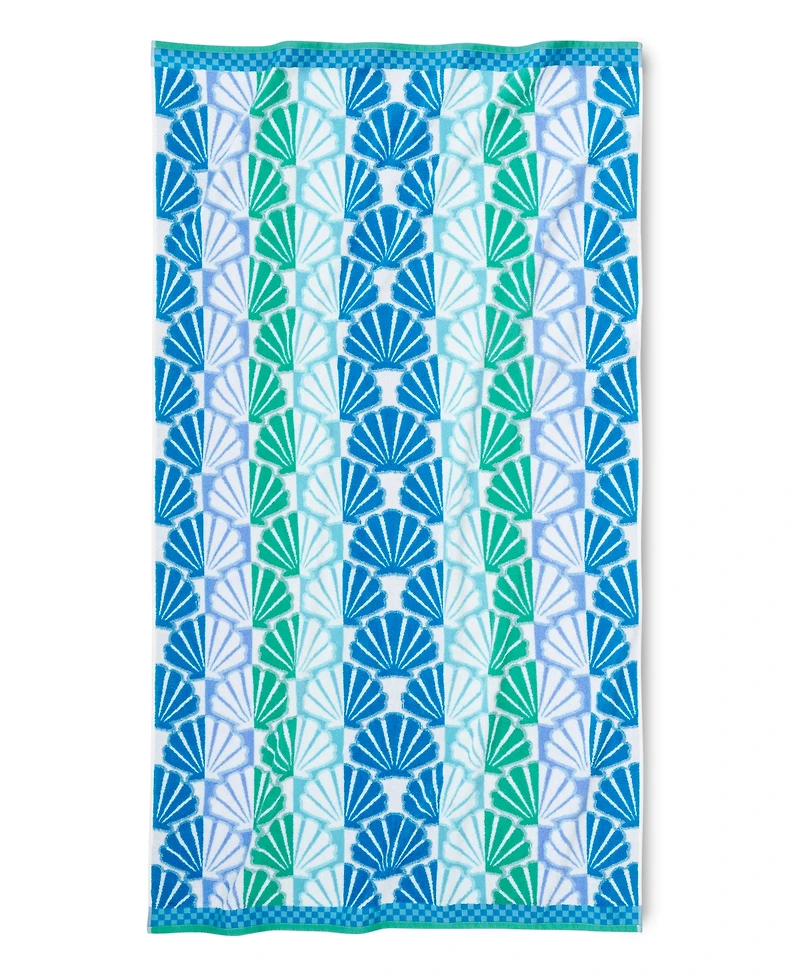 The Beach House Shell Stripe Cotton Beach Towel, 40" x 70"