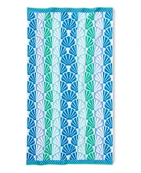 The Beach House Shell Stripe Cotton Beach Towel, 40" x 70"