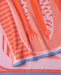 The Beach House Sardine Print Cotton Beach Towel, 40" x 70"