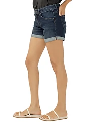 Silver Jeans Co. Women's Boyfriend Mid-Rise Luxe Stretch Shorts