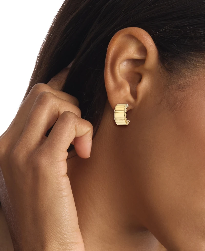 Calvin Klein Women's Modern Repetition Gold Tone Stainless Steel Earrings