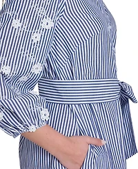 Jessica Howard Petite 3/4-Sleeve Short Shirt Dress