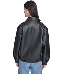 Levi's Women's Faux Leather Relaxed-Fit Bomber Jacket