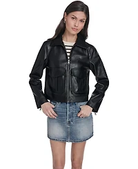 Levi's Women's Faux Leather Zip-Front Jacket