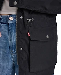 Levi's Women's Cinch-Waist Hooded Rain Anorak Jacket