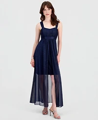 Connected Women's Sweetheart-Neck High-Low Cocktail Dress