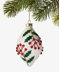 Holiday Lane Christmas Cheer Glass Drop Ornament, Macy's Exclusive