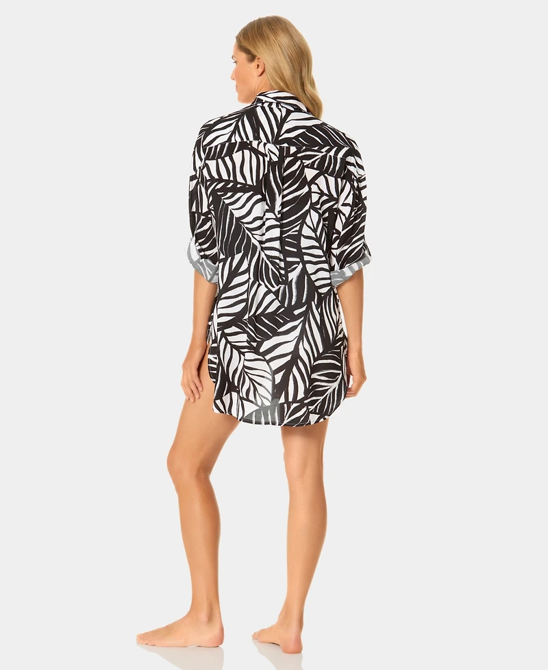 Anne Cole Women's Tail Button-Down Swim Shirt