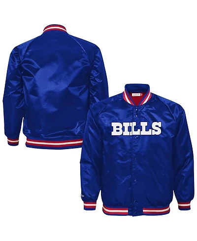 Mitchell & Ness Big Boys and Girls Royal Buffalo Bills Lightweight Full-Snap Satin Jacket
