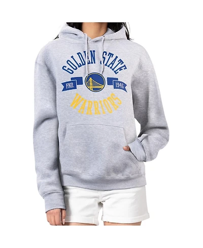 G-iii 4Her by Carl Banks Women's Heather Gray Golden State Warriors City Pullover Hoodie
