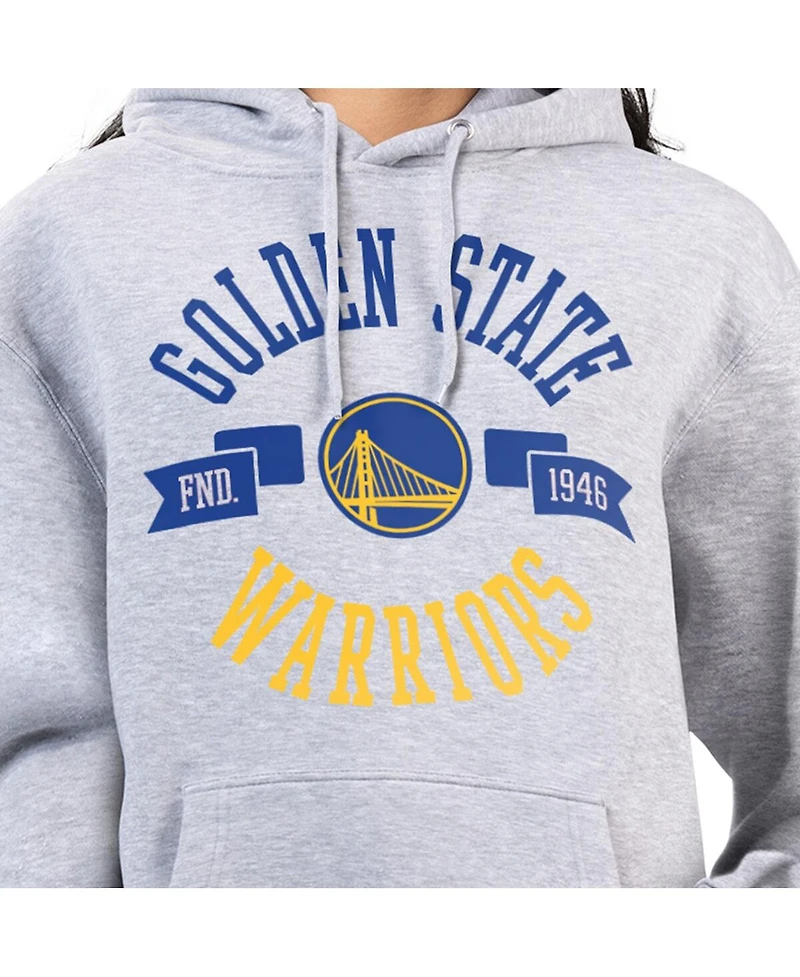 G-iii 4Her by Carl Banks Women's Heather Gray Golden State Warriors City Pullover Hoodie