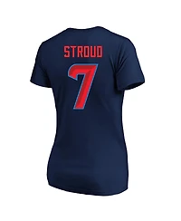 Fanatics Women's C.j. Stroud Navy Houston Texans Plus Fair Catch Name Number Scoop Neck T-Shirt