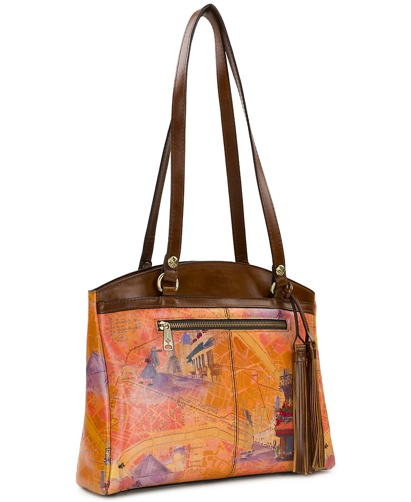Patricia Nash Poppy Large Leather Tote Bag