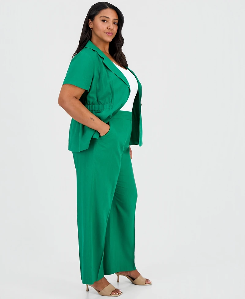 Tahari Asl Women's Mid-Rise Wide-Leg Pants