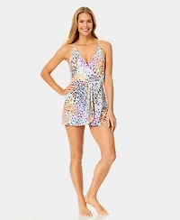 Anne Cole Women's Surplice Maillot Swim Dress