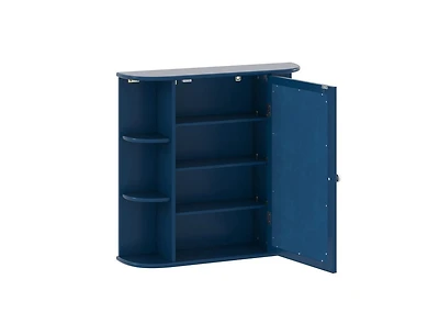 Slickblue Wall Bathroom Mirror Cabinet with Built-In Storage Shelves