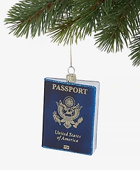 Holiday Lane Around the World Glass Passport Ornament, Macy's Exclusive