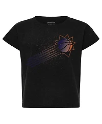Sportiqe Women's Black Phoenix Suns Cropped Genuine Issue Collection Alana T-Shirt