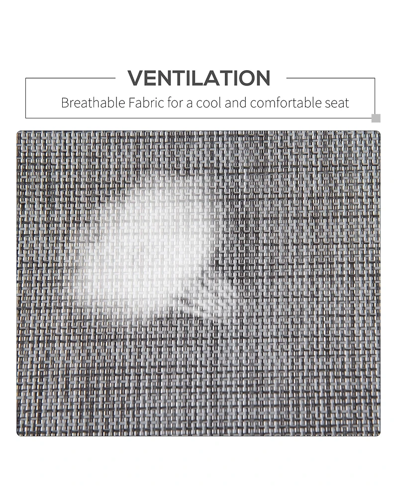 Outdoor Glider Chair, Gliders for Outside Patio with Steel Frame and Mesh Fabric