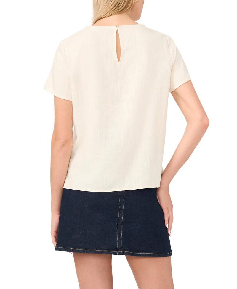 Vince Camuto Women's Crewneck Short-Sleeve Top