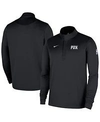 Nike Men's Black Portland Trail Blazers 2025/26 City Edition Remix Authentic Coaches Dri-fit Half-Zip Sweatshirt