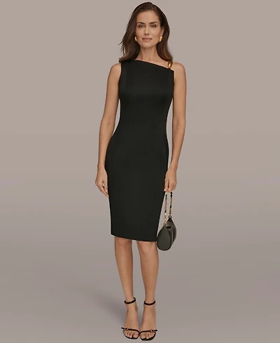 Donna Karan New York Women's Hardware-Trim Asymmetric Dress
