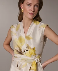 Donna Karan New York Women's A-Line Floral Midi Dress