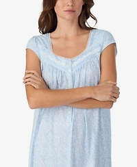 Eileen West Women's Cotton Cap Sleeve Short Nightgown